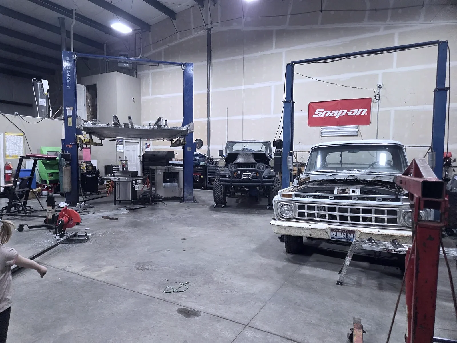 Inside the service bays at The Automotive Shop in Jerome, Idaho