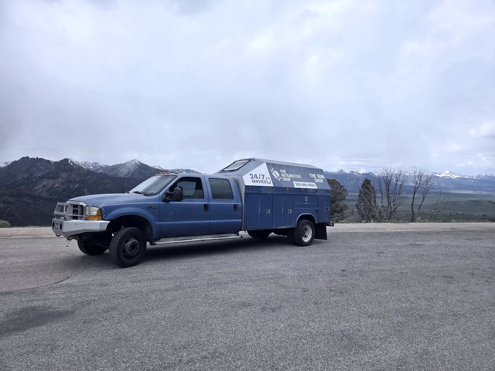 Our mobile service truck on the road