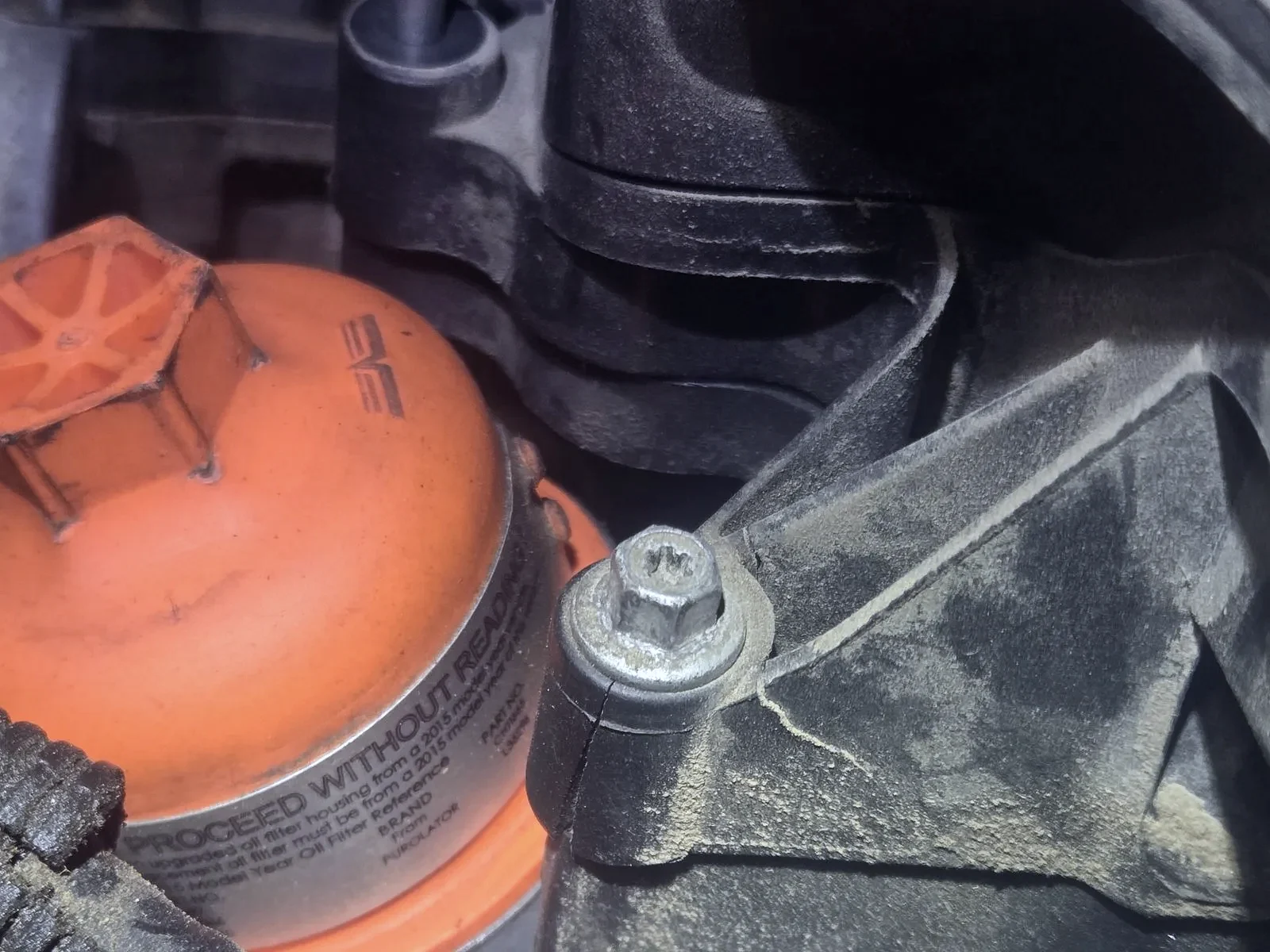 An oil filter during an oil change in Jerome, Idaho